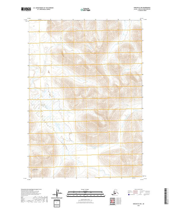 Karluk B-2 NE 2021 topographic map thumbnail