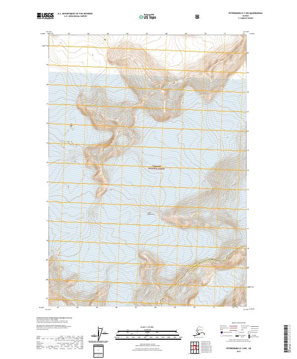 Petersburg D-1 NW 2021 topographic map preview
