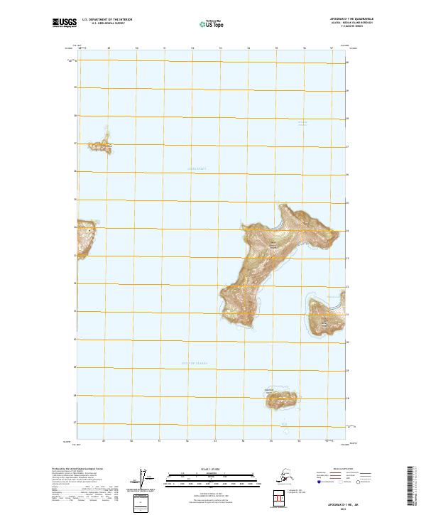 Afognak D-1 NE topographic map thumbnail