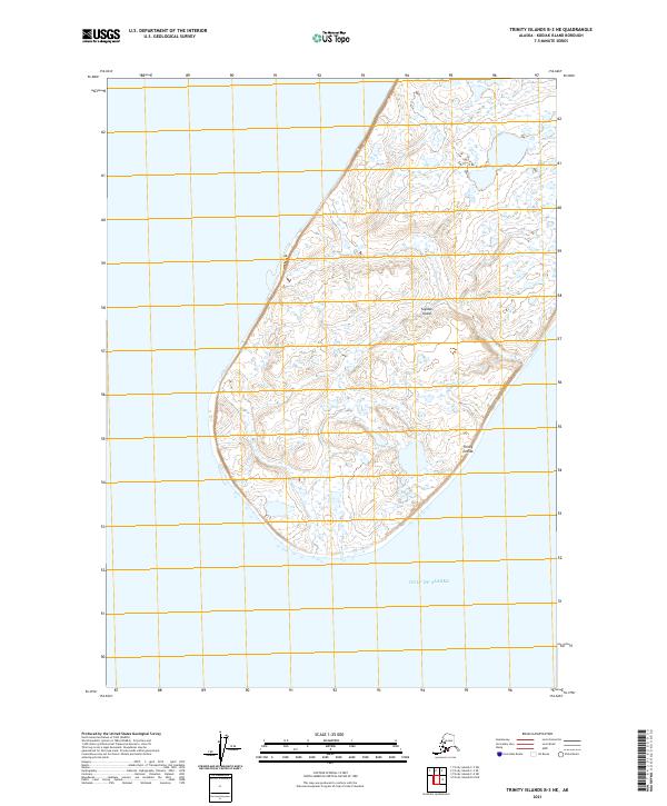 Trinity Islands B-3 NE 2021 topographic map thumbnail