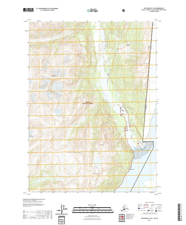 Ketchikan D-1 NE topographic map thumbnail