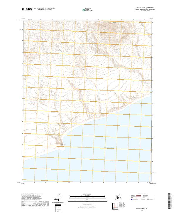 Umnak B-1 SE topographic map thumbnail