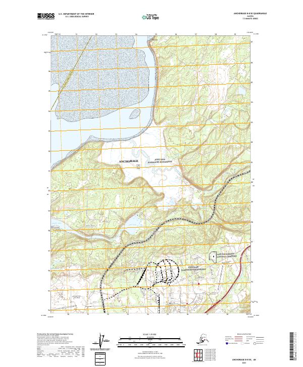 Anchorage B-8 SE 2021 topographic map thumbnail