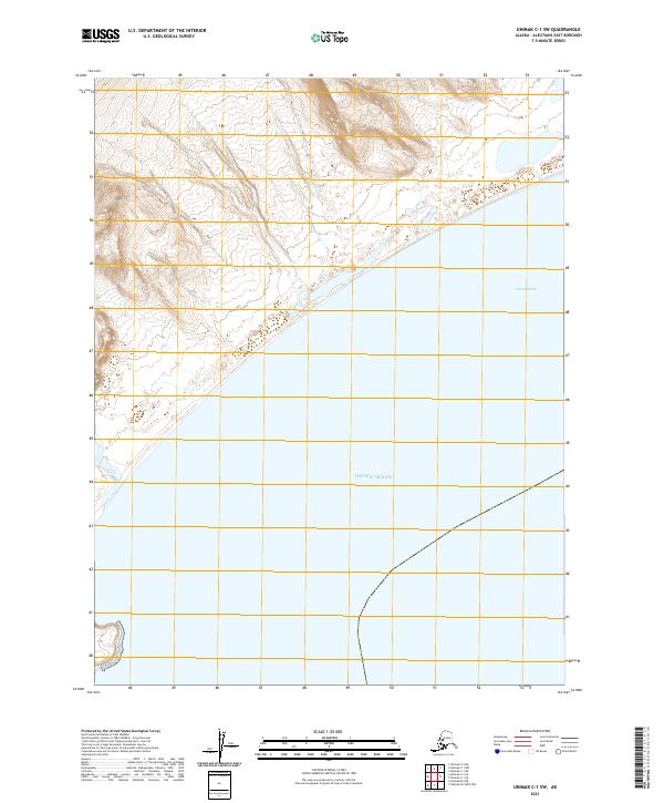 Unimak C-1 SW topographic map thumbnail