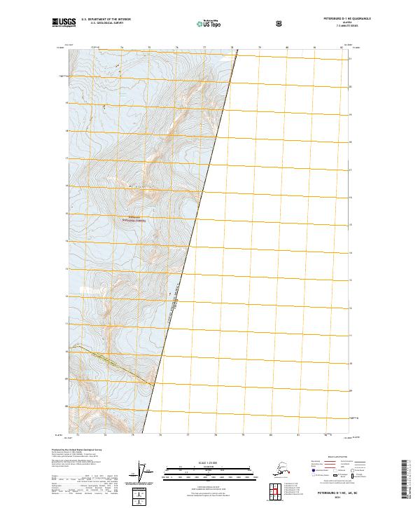 Petersburg D-1 NE 2021 topographic map thumbnail