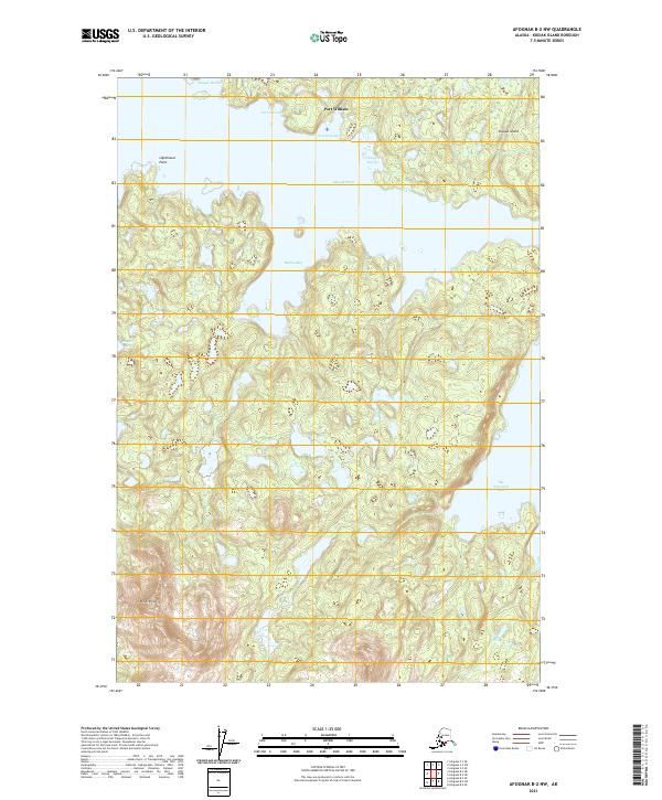 Afognak B-2 NW topographic map thumbnail
