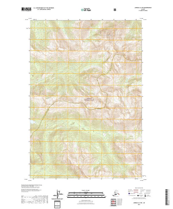 Juneau A-2 SW 2021 topographic map thumbnail