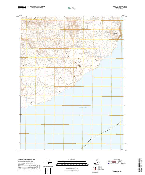 Unimak B-2 NE topographic map thumbnail