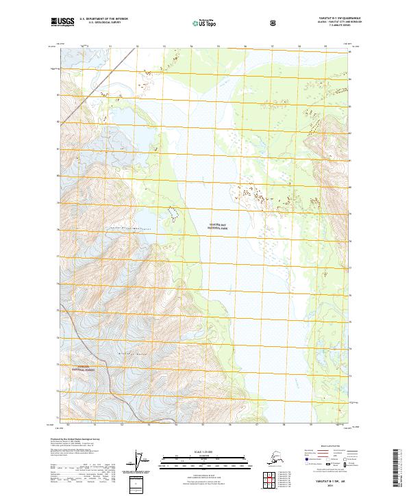 Yakutat B-1 SW topographic map thumbnail