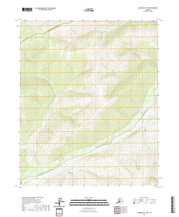 Livengood A-1 NW 2021 topographic map thumbnail