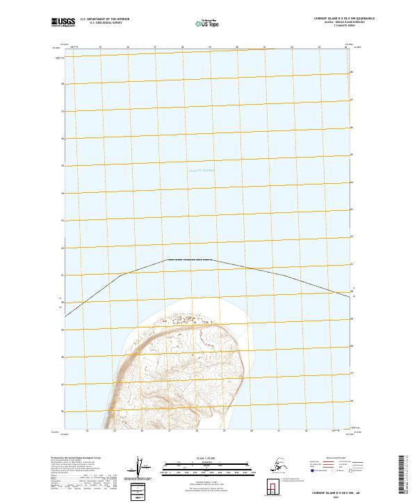 Chirikof Island D-5 OE E NW topographic map thumbnail