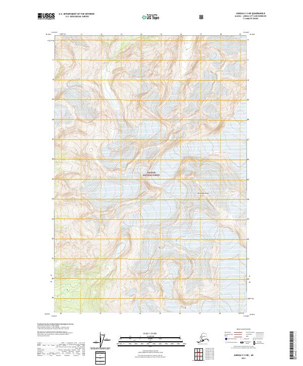 Juneau C-3 NE topographic map thumbnail