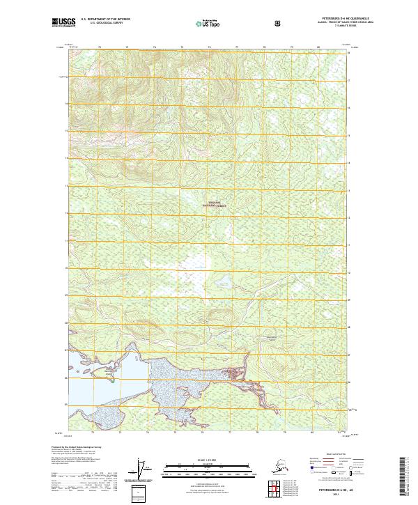 Petersburg D-6 NE topographic map thumbnail