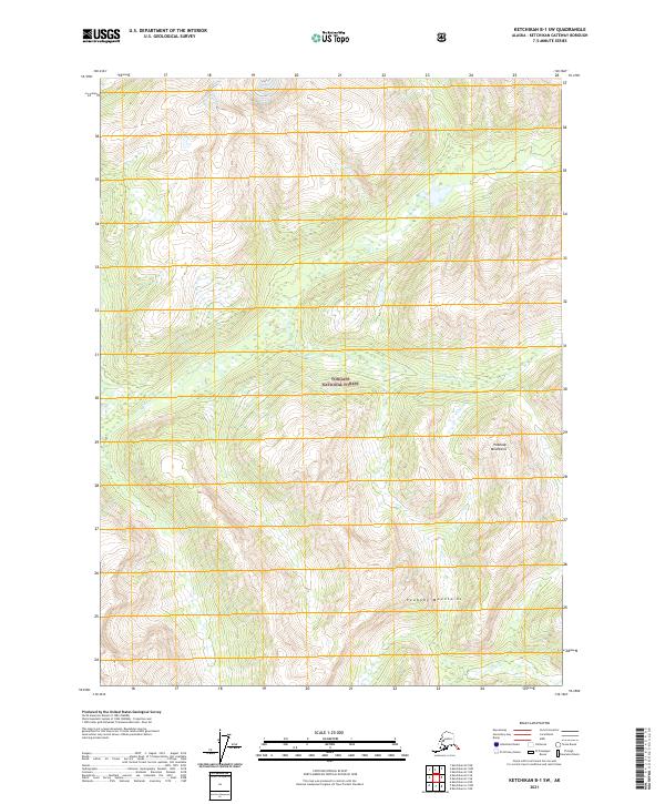 Ketchikan B-1 SW topographic map thumbnail