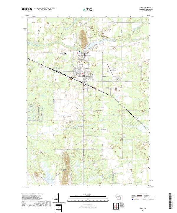 Adams topographic map thumbnail