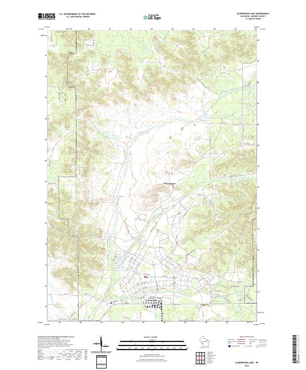 Alderwood Lake topographic map thumbnail