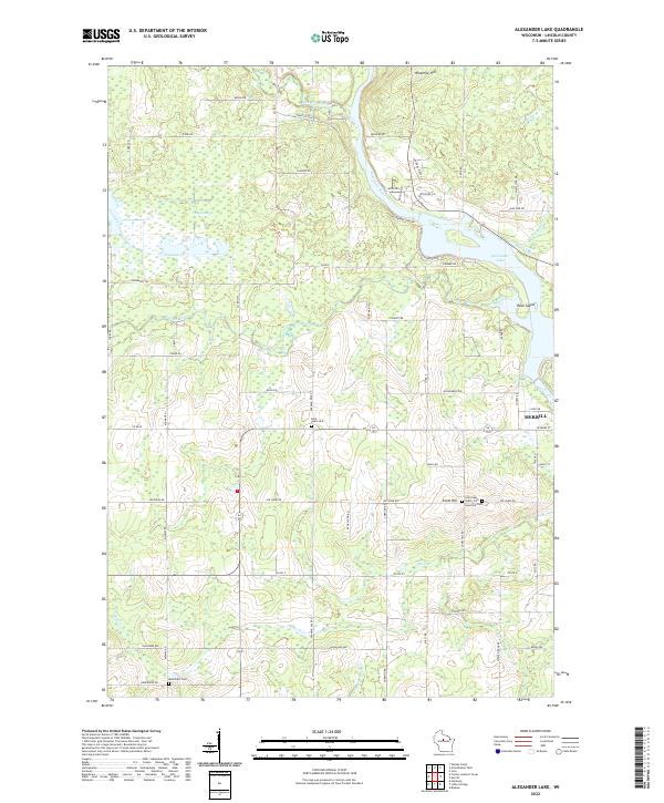 Alexander Lake topographic map thumbnail