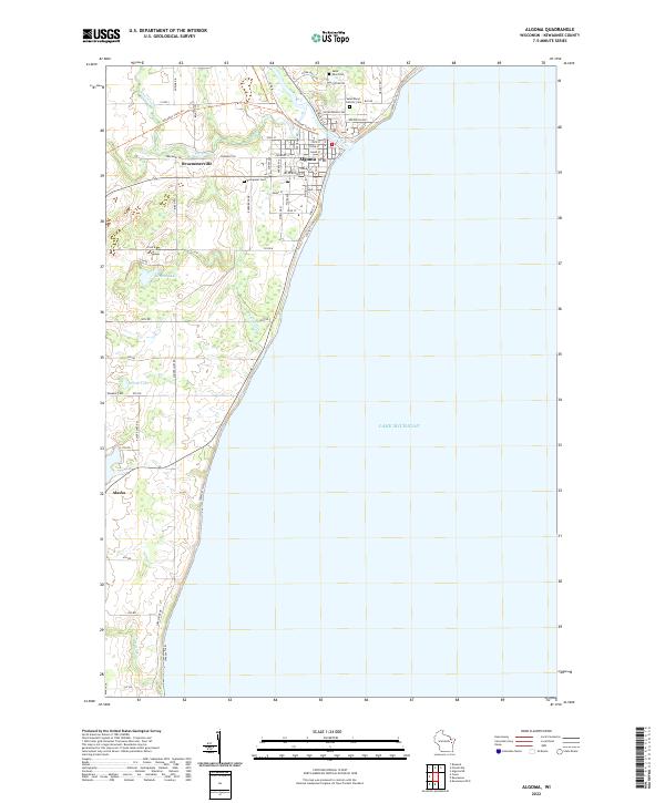 Algoma topographic map thumbnail