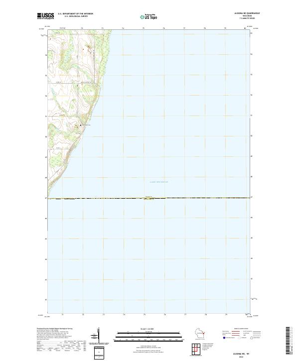 Algoma NE topographic map thumbnail