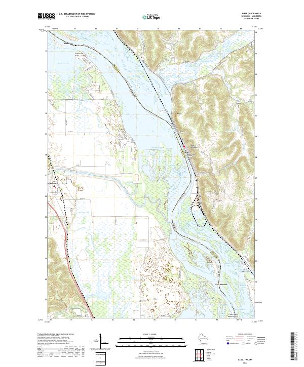 Alma topographic map thumbnail