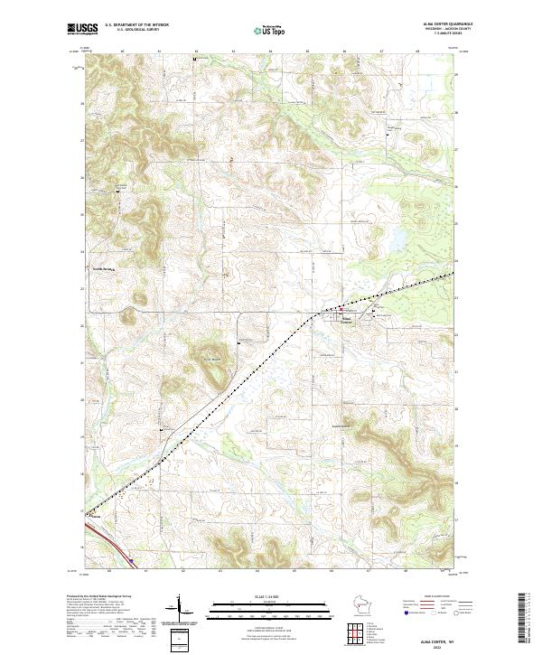 Alma Center topographic map thumbnail