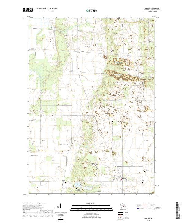 Almond topographic map thumbnail