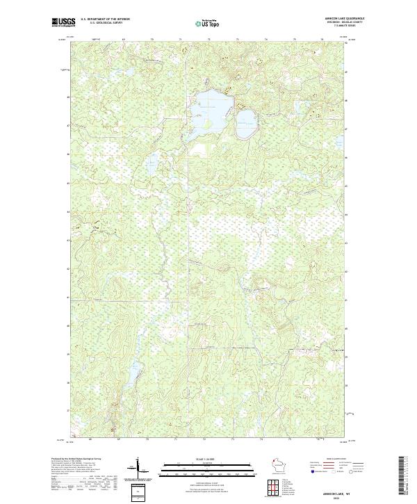 Amnicon Lake topographic map thumbnail