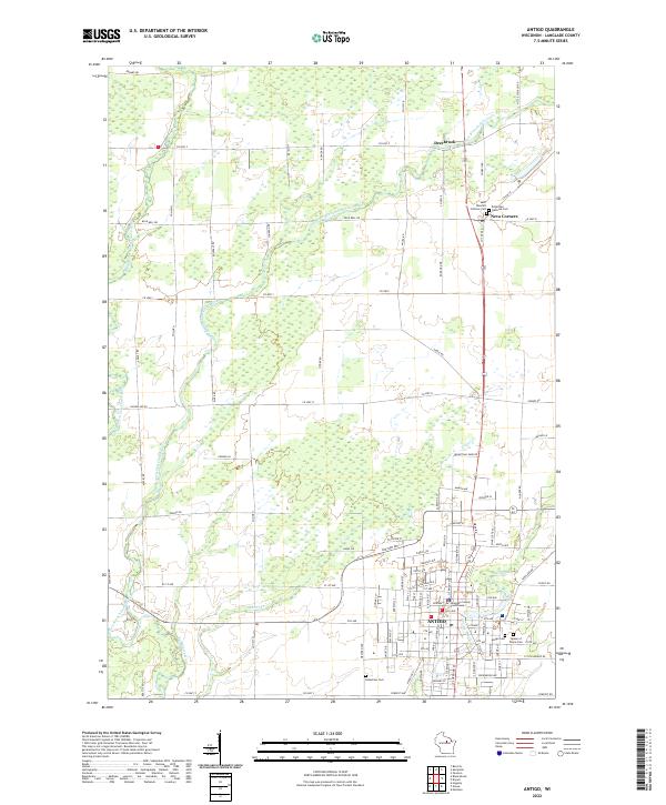 Antigo topographic map thumbnail