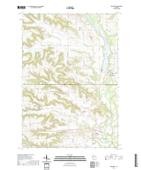 Arkansaw topographic map thumbnail