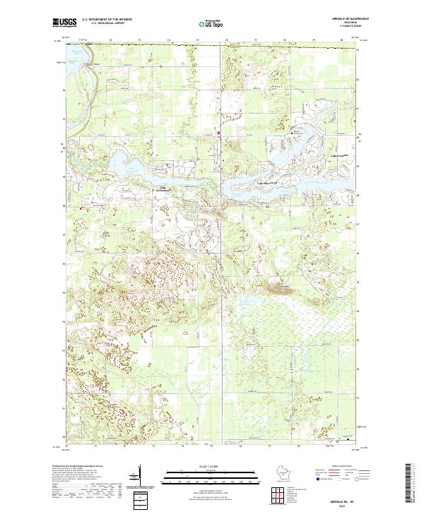 Arkdale NE topographic map thumbnail