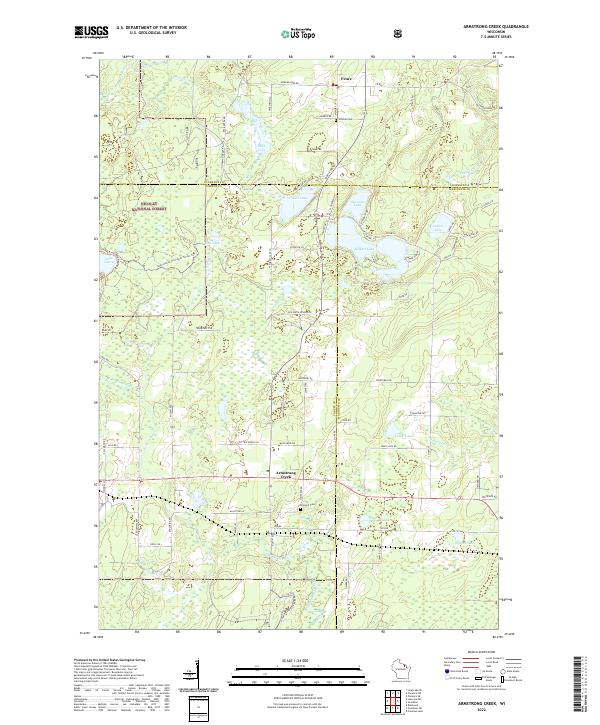 Armstrong Creek topographic map thumbnail