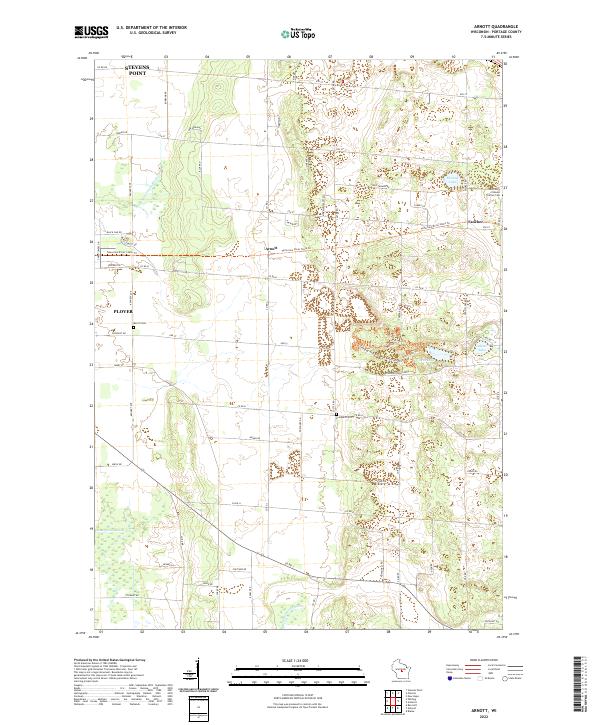 Arnott topographic map thumbnail