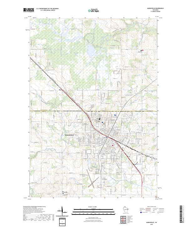 Marshfield topographic map thumbnail