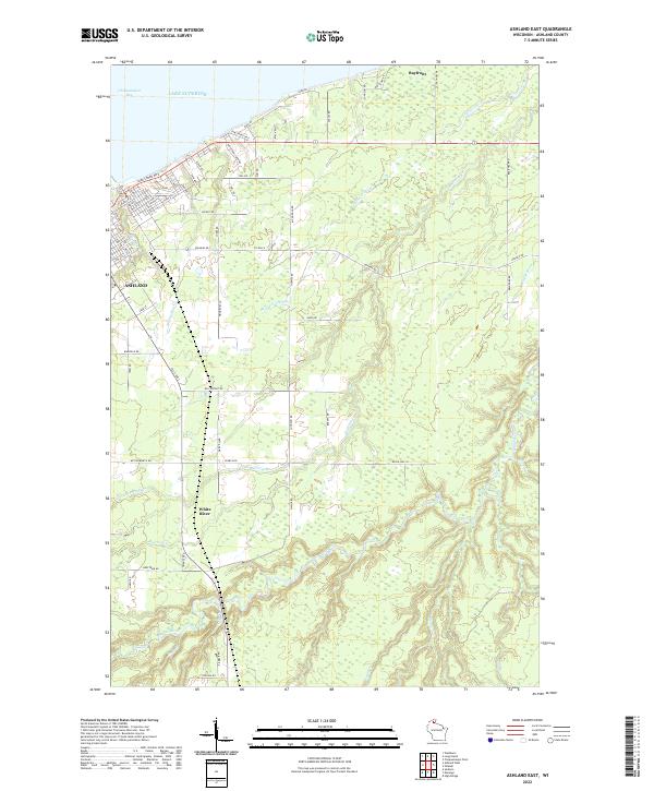 Ashland East topographic map thumbnail