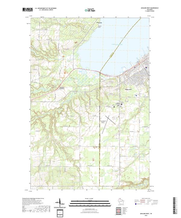 Ashland West topographic map thumbnail