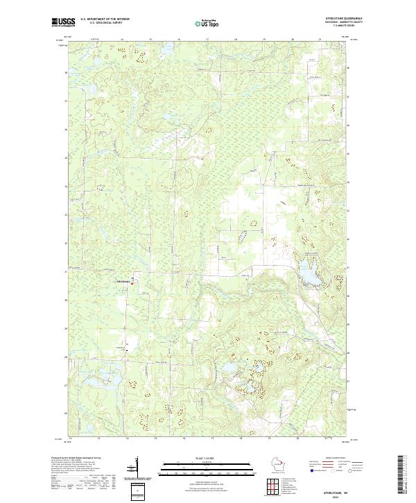 Athelstane topographic map thumbnail
