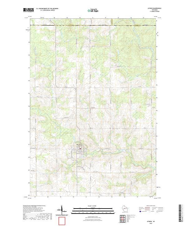 Athens topographic map thumbnail
