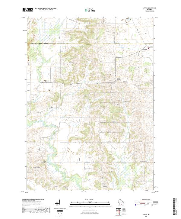 Attica topographic map thumbnail