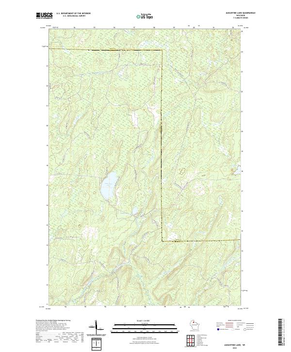 Augustine Lake topographic map thumbnail