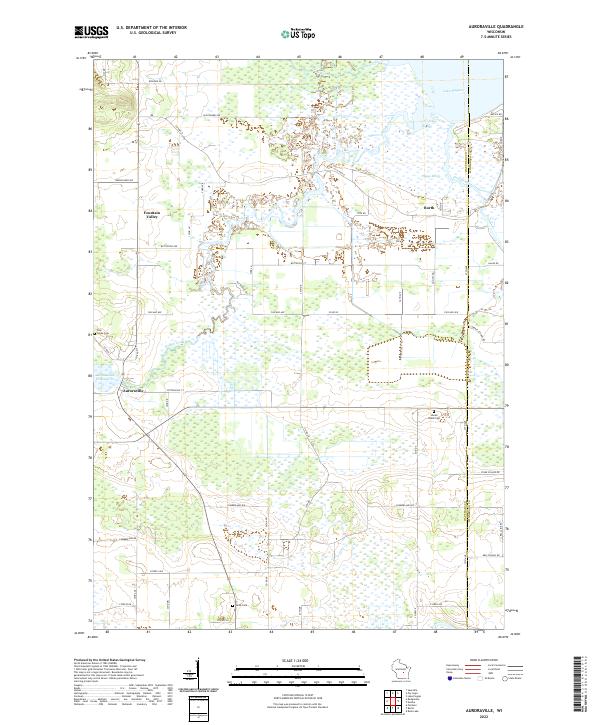 Auroraville topographic map thumbnail