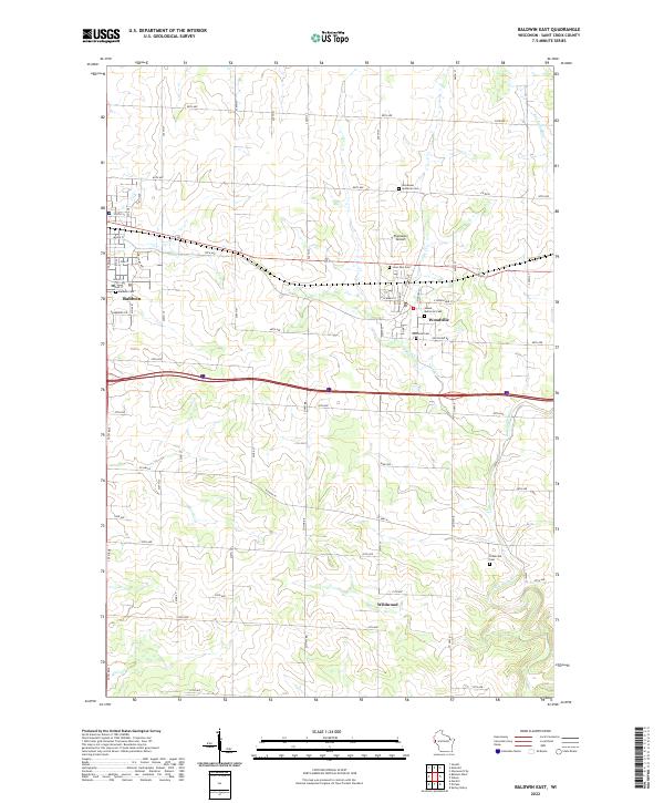 Baldwin East topographic map thumbnail