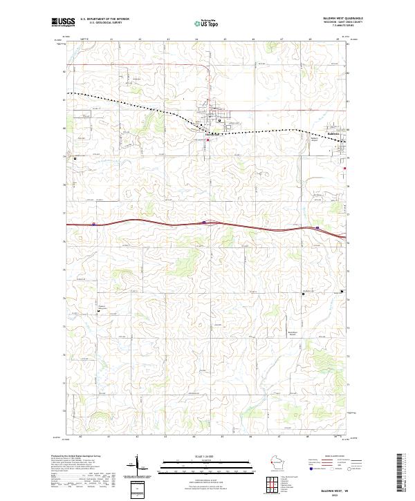 Baldwin West topographic map thumbnail