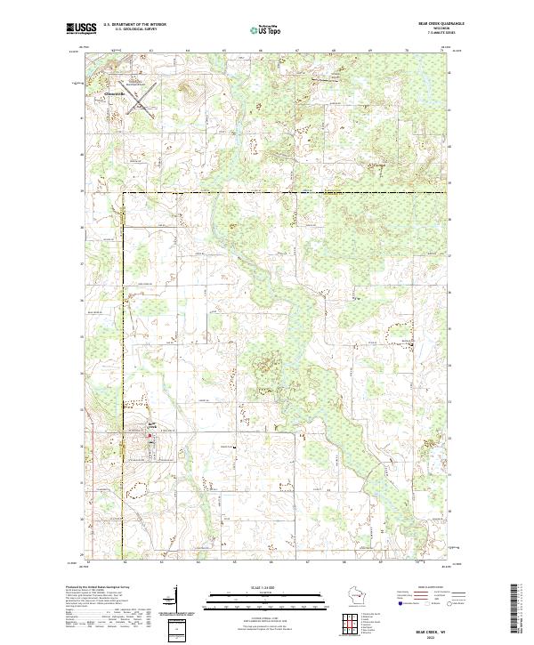 Bear Creek topographic map thumbnail