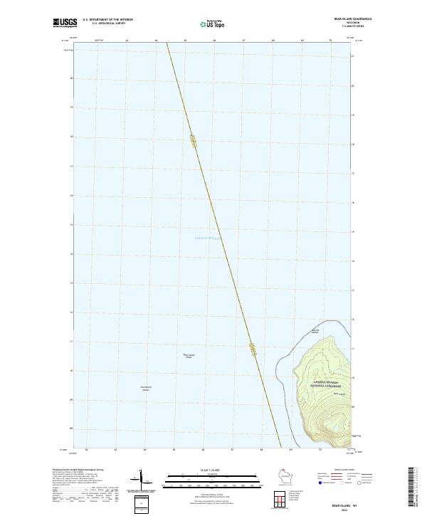 Bear Island topographic map thumbnail