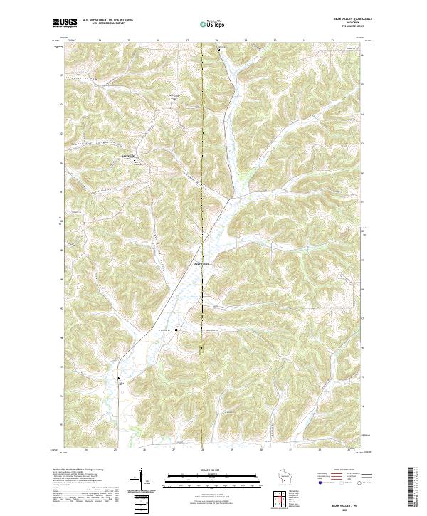 Bear Valley topographic map thumbnail