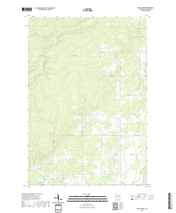 Becky Creek topographic map thumbnail