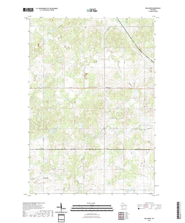 Bellinger topographic map thumbnail