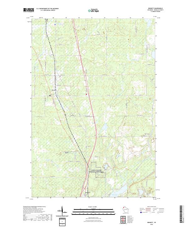 Bennett topographic map thumbnail