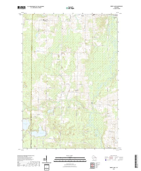 Berry Lake topographic map thumbnail