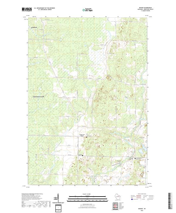 Bevent topographic map thumbnail